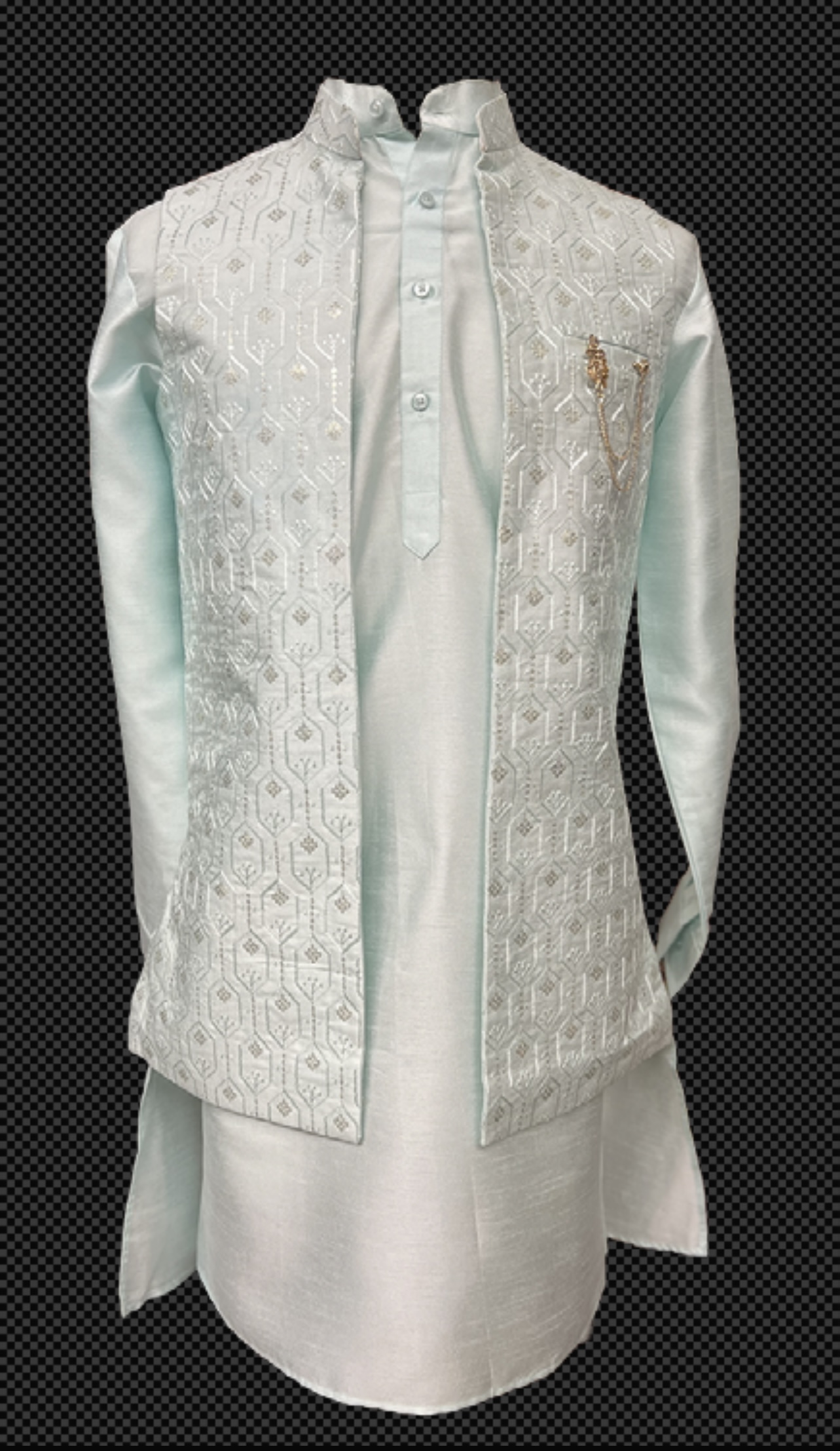 KURTA PYJAMA WITH LONG WAISTCOAT