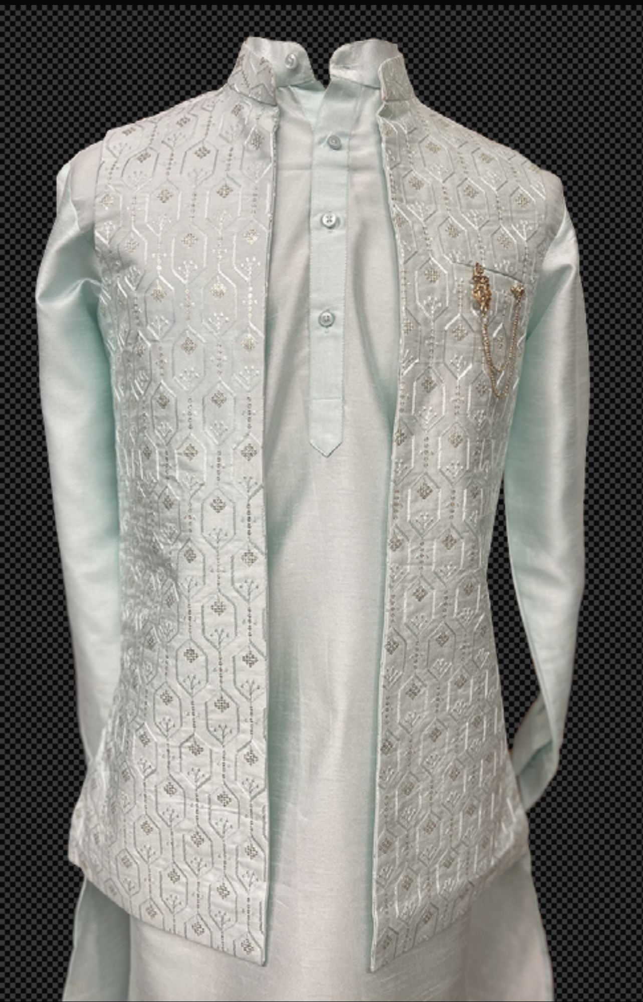 KURTA PYJAMA WITH LONG WAISTCOAT - Image 2