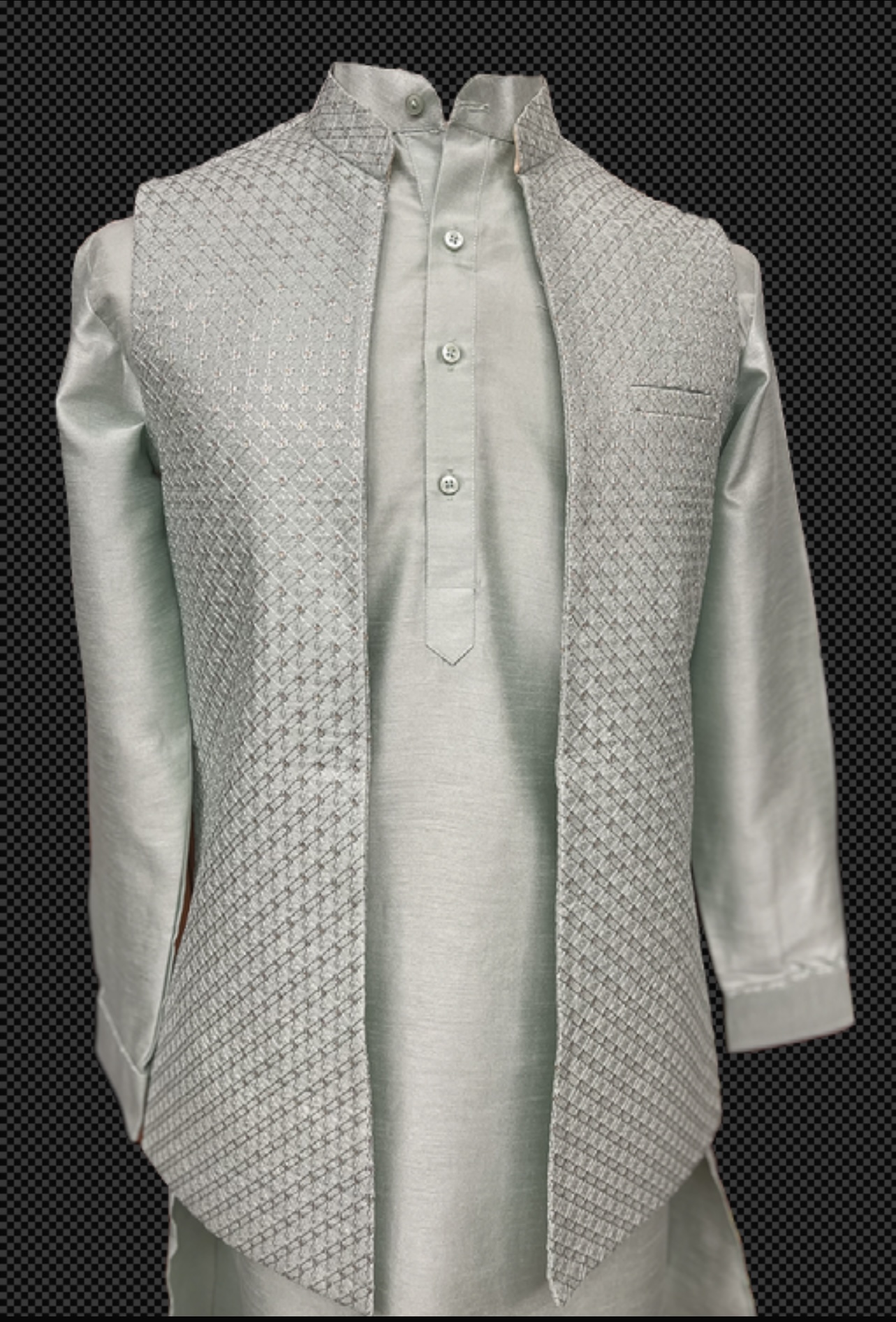 KURTA PYJAMA WITH LONG WAISTCOAT