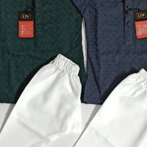 KIDS KURTA PYJAMA CHIKAN KARI