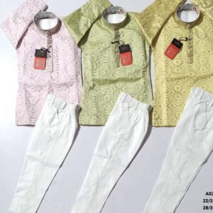 KIDS KURTA PYJAMA PINK,GREEN,YELLOW COLOURS