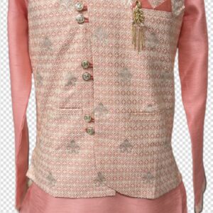 KURTA PYJAMA WITH WAISTCOAT PINK COLOUR