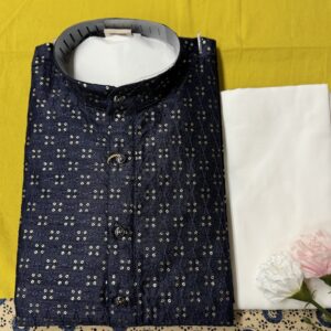 MENS SILK KURTA SETS BLUE COLOUR