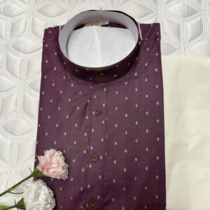 COTTON KURTA PYJAMA PURPLE