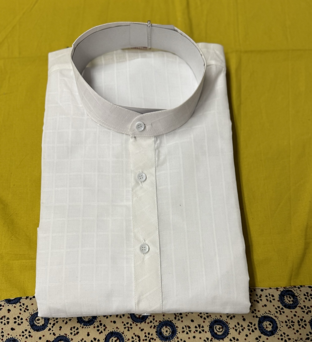 COTTON KURTA PYJAMA WHITE
