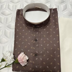 COTTON KURTA PYJAMA BROWN