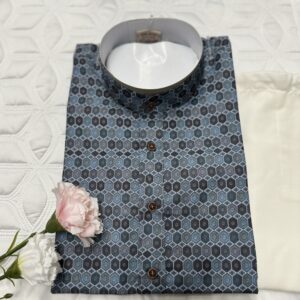 COTTON KURTA PYJAMA BLUE